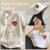 3Pcs 3 Styles Heart with Eye Polyester Sew on Patches DIY-GF0013-24-6