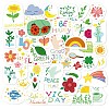 50Pcs Garden PVC Adhesive Waterproof Stickers PW-WGC0B30-01-3