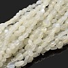 Natural White Moonstone Nuggets Beads Strands G-J335-45-1