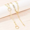 Brass Paperclip Chain Y Lariat Necklaces NJEW-H087-06G-G-1