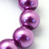 Baking Painted Pearlized Glass Pearl Round Bead Strands HY-Q003-4mm-16-3