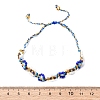 Flower Glass Seed Beaded Braided Bead Bracelets for Women Frineds BJEW-F493-10A-5