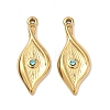 304 Stainless Steel Rhinestone Pendants STAS-L308-10G-1
