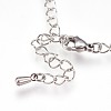 304 Stainless Steel Cable Chain Necklaces NJEW-P225-02P-3
