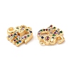 Brass with Colorful Cubic Zirconia Charms KK-F860-60G-2