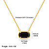 304 Stainless Steel Pave Cubic Zirconia Oval Birth Stone Pendant Necklaces for Women FS-WGC2097-09-1