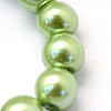 Baking Painted Pearlized Glass Pearl Round Bead Strands HY-Q330-8mm-26-3