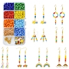 Rainbow Color Seed Beads DIY Earring Making Kits DIY-FS0006-68-1