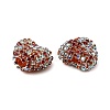 Sparkling Acrylic Heart Beads with Rhinestone Embellishment OACR-NH0001-02A-01-2