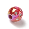 UV Plating Opaque Acrylic European Bead Rhinestone Settings AC-CBA6658-06-3