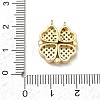Saint Patrick's Day Brass Micro Pave Clear Cubic Zirconia Deployable Pendants KK-A293-27A-G-4