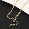 Brass Curb Chain Necklaces X-NJEW-K123-09G-2