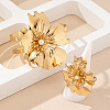 Flower Alloy Cuff Bangles & Cuff Rings Sets for Women FS-WGC4226-01-4