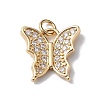 Brass Micro Pave Cubic Zirconia Charms KK-E003-02G-1