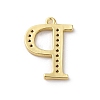 Rack Plating Brass Micro Pave Cubic Zirconia Pendant KK-H449-76G-18-3