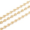Handmade PVD Vacuum Plating 304 Stainless Steel Flat Round Charms Link Chains CHS-M004-10G-1