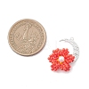 Glass Seed Beaded Moon & Flower Pendants PALLOY-MZ01185-04-2