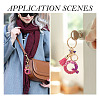Alloy Resin Butterfly Keychains KEYC-TADJ0002-02G-Q-7