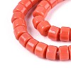 Opaque Solid Color Glass Beads Strands GLAA-N026-2x4mm-05-3