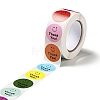 Round Dot Paper Thank You Stickers Roll X-DIY-D078-12-3