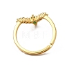 Green Cubic Zirconia Oval Adjustable Ring RJEW-C048-15G-3