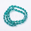 Electroplate Glass Beads Strands EGLA-R008-15x10mm-M-2
