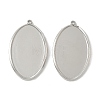 304 Stainless Steel Pendant Cabochon Settings STAS-D127-11P-1