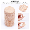 50Pcs Unfinished Natural Beech Wood Cabochons WOOD-HY0001-01-4