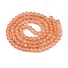 Spray Painted Crackle Glass Beads Strands CCG-Q001-8mm-05-2