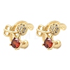 Cherry Brass Micro Pave Cubic Zirconia Cuff Earrings EJEW-C186-13G-4