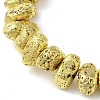 Electroplated Natural Lava Rock Beads Strands G-L606-D02-01B-2