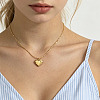 304 Stainless Steel Pendant Necklaces for Women WGB711D-01-1