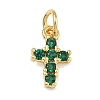 Brass Micro Pave Cubic Zirconia Pendants KK-A293-20G-05-1