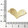 Rack Plating Brass Micro Pave Clear Cubic Zirconia Heart Links Connector Charms KK-K385-087G-3