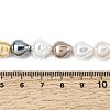 Electroplated Glass Shell Pearl Beads Strands BSHE-B009-D02-01-4