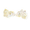 Electroplate Transparent Glass Beads Strands EGLA-T029-06E-3