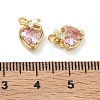 Brass Micro Pave Cubic Zirconia Pendants KK-A291-10G-4