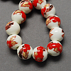 Handmade Printed Porcelain Beads PORC-Q199-12mm-07-1