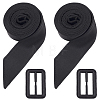 2Pcs Tie a Knot Polyester Waist Belt with Plastic Buckle AJEW-GF0014-53B-7