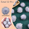 32Pcs Faux Fur Soft Sequins Pompom Ball DIY-SC0033-96D-2
