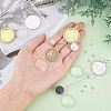 DIY Flat Round Pendant Brooch Making Kits DIY-CA0004-03-3