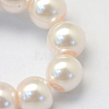 Baking Painted Pearlized Glass Pearl Round Bead Strands HY-Q330-8mm-41-3
