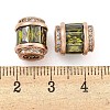 Rack Plating Brass Micro Pave Cubic Zirconia European Beads KK-F089-31RG-05-3