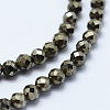 Natural Pyrite Beads Strands G-L031-4mm-03-3