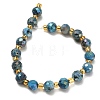 Electroplated Natural Druzy Geode Crystal Beads Strands G-F833-P01-8mm-05-3