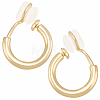 8Pcs Brass Clip-on Earrings for Women Men KK-SC0008-15A-7