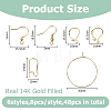 Brass Hoop Earring Findings KK-HS0002-07-2