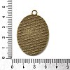 Tibetan Style Zinc Alloy Pendant Cabochon Settings X-TIBEP-M004-01AB-NR-3