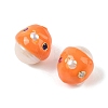 Natural Pearl with Cubic Zirconia Enamel Beads PEAR-G014-02B-2