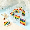 8Pcs 8 Style Rianbow Color Pride Flag Enamel Pins Set JEWB-YW0001-01-7